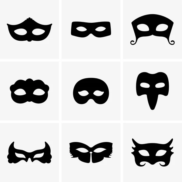 Festive masks (shade pictures) — Stock Vector