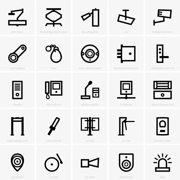 Veiligheid pictogrammen (set) — Stockvector