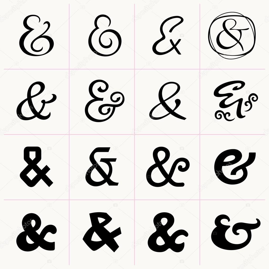 Ampersands in different writing