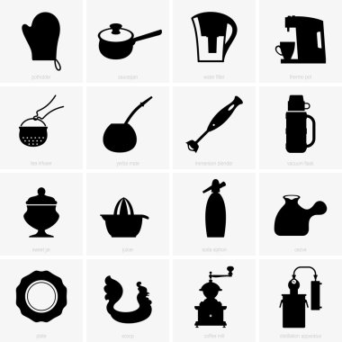 Kitchen appliances (shade pictures) clipart