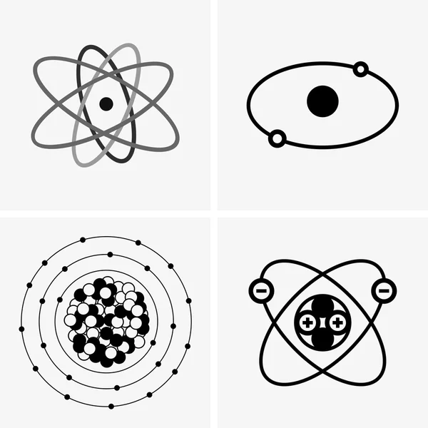 Núcleo atómico y electrón — Archivo Imágenes Vectoriales