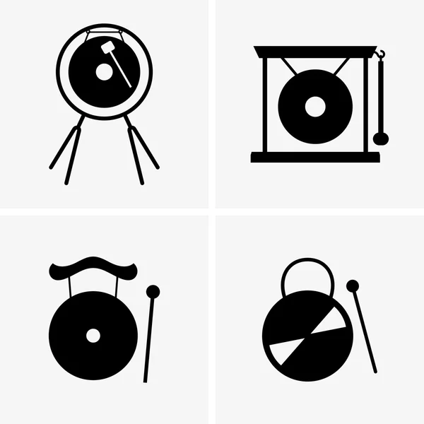 Gongs (images ombragées ) — Image vectorielle
