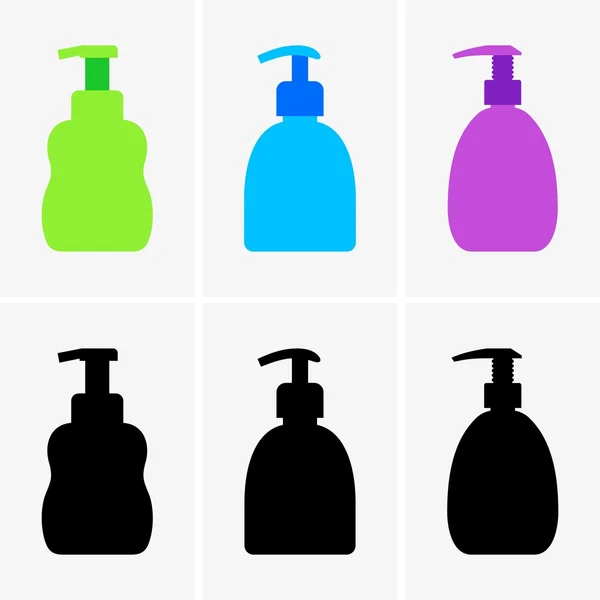Liquid soaps (shade pictures) — Stock Vector