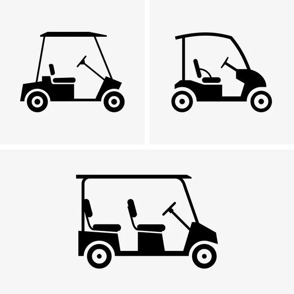 Chariots de golf (images d'ombre ) — Image vectorielle