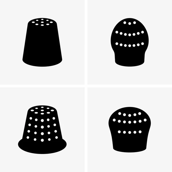 Thimbles (shade pictures) — Stock Vector