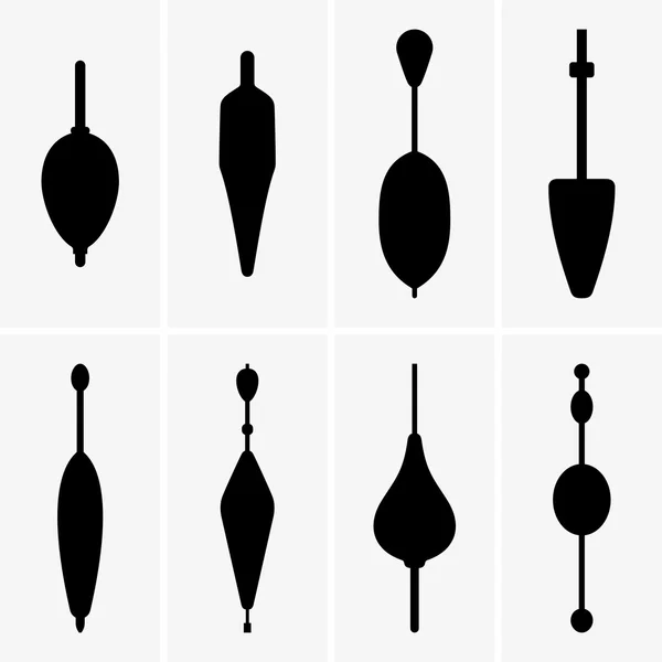 Fischerbojen (Schattenbilder)) — Stockvektor