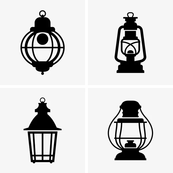 Lanterne (immagini ombra ) — Vettoriale Stock