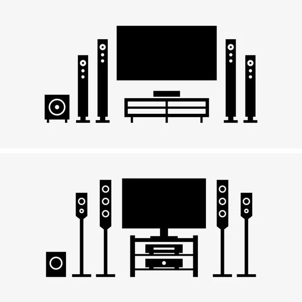 Home theaters (piqueniques de sombra ) — Vetor de Stock