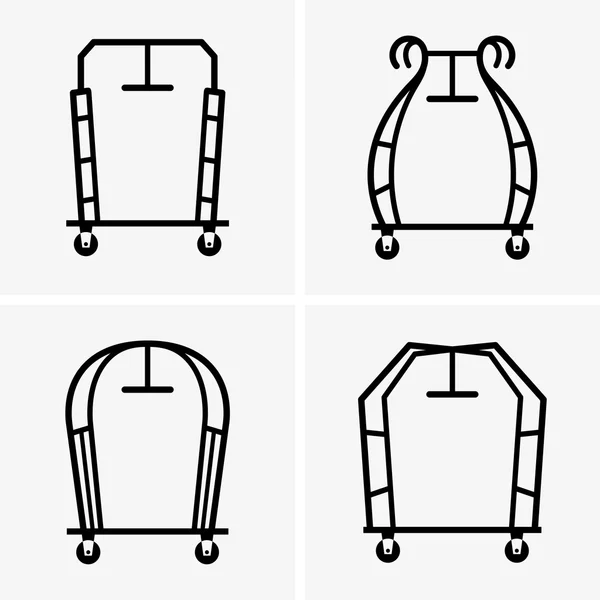 Hotel luggage carts — Stock Vector