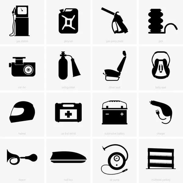 Car icons (shade pictures) — Stock Vector