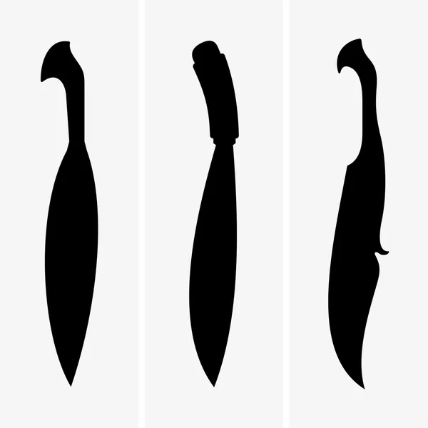 Баронгові ножі (затінені картини ) — стоковий вектор