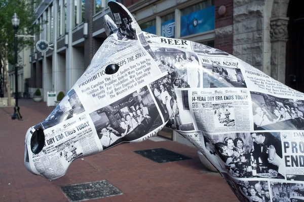 Verbot Pferd in der Innenstadt von Louisville, kentucky — Stockfoto