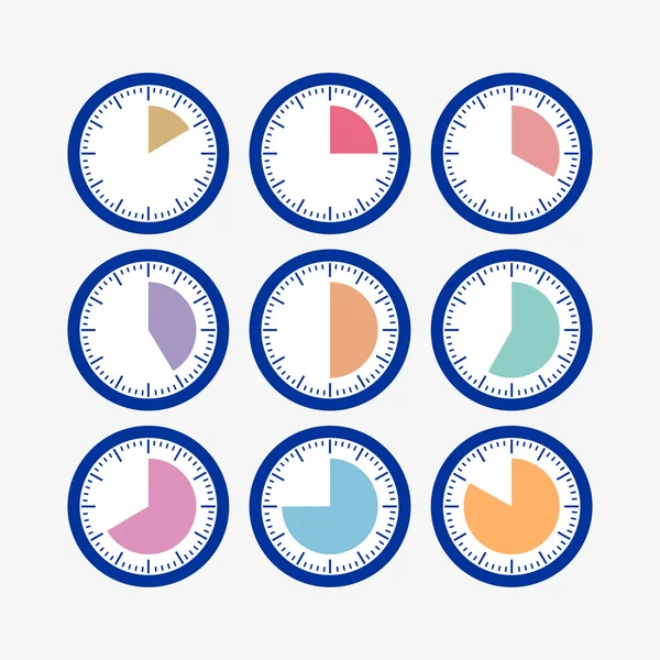 Definir relógio com o temporizador — Vetor de Stock