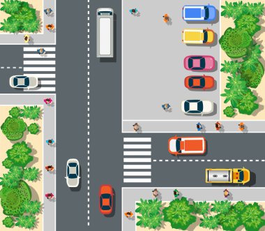 Kentsel, üstten görünüm 