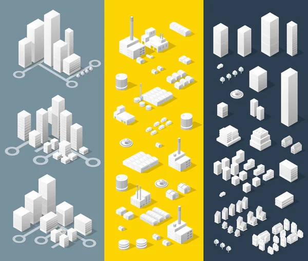 Isometrische stadsplan — Stockvector