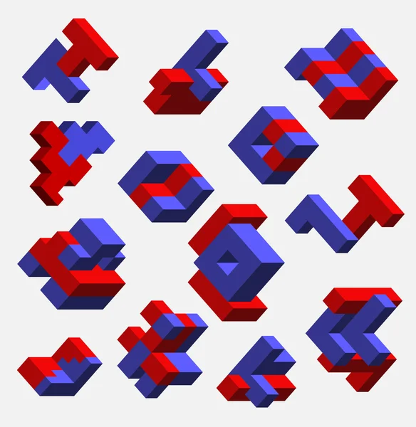 Geométrico isométrico abstracto — Archivo Imágenes Vectoriales