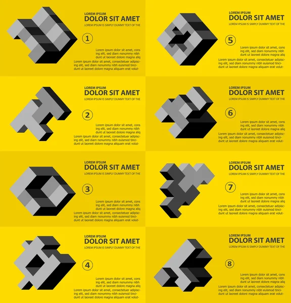 Cube abstrait en trois dimensions — Image vectorielle