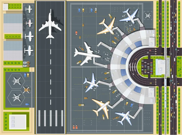 Yukarıdan Havaalanı görünümü