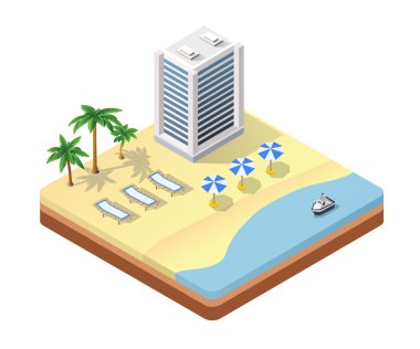 izometrik deniz manzarası beach