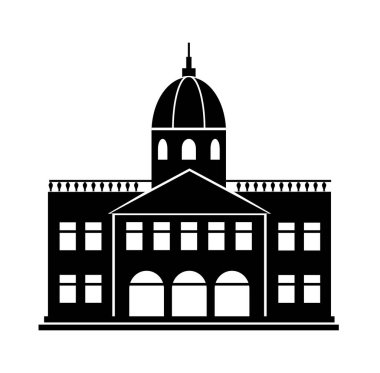 Sanayi binası silueti kentsel yapı retro tarzı mimari