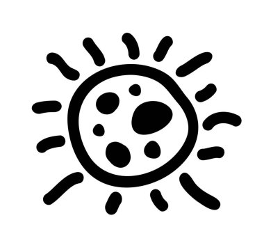 Yaratıcı tasarım için virüs salgını molekülü çizimi