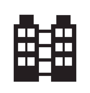 Vektör ögesi silueti tek ev inşaatı