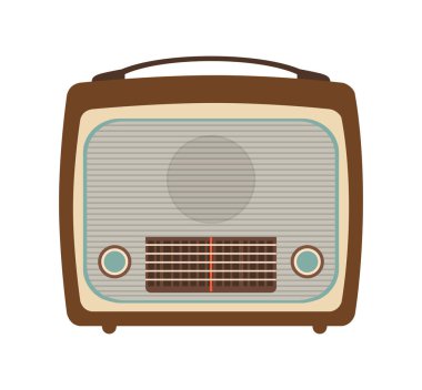 Elektro eski için eski teknoloji ses retro illüstrasyonu