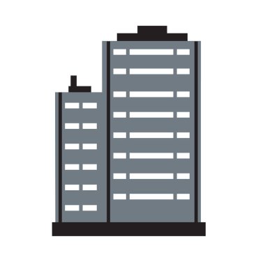 Vector City tek kişilik ev düz renkli ev inşaatı