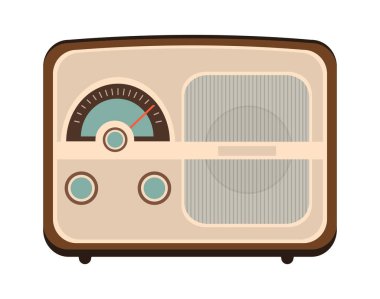 Elektro eski için eski teknoloji ses retro illüstrasyonu