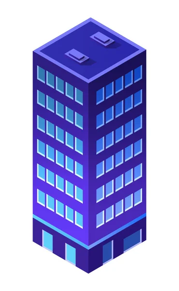 夜市の建物アパート住宅超高層ビル建築 — ストックベクタ