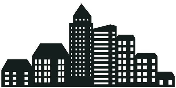 Set von Silhouetten Architektur Vektor Illustration Stadt für Unternehmen — Stockvektor