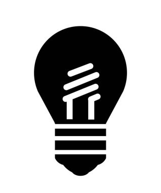 Çevresel enerji tasarrufu lambasının tek silüeti