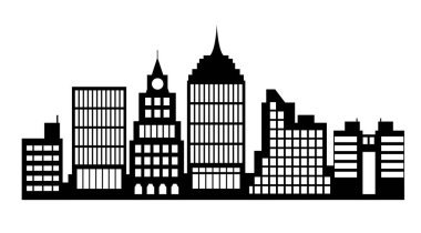 Şehir peyzaj mimarisi şehri düz şehir binasından