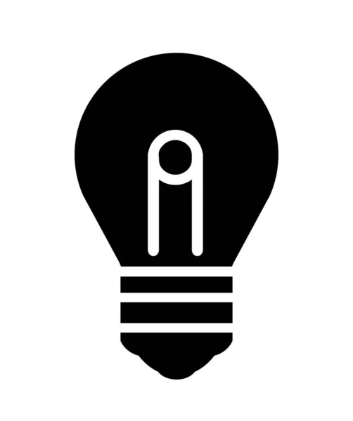 Single silhouette of environmental energy-saving lamp — Stock Vector