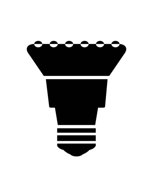 Silueta única de la lámpara de ahorro de energía ambiental — Vector de stock