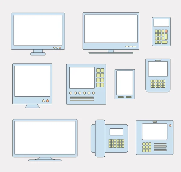 Monitors — Stock Vector