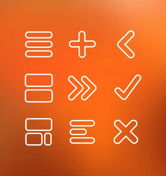 Lineaire computer pictogrammen — Stockvector