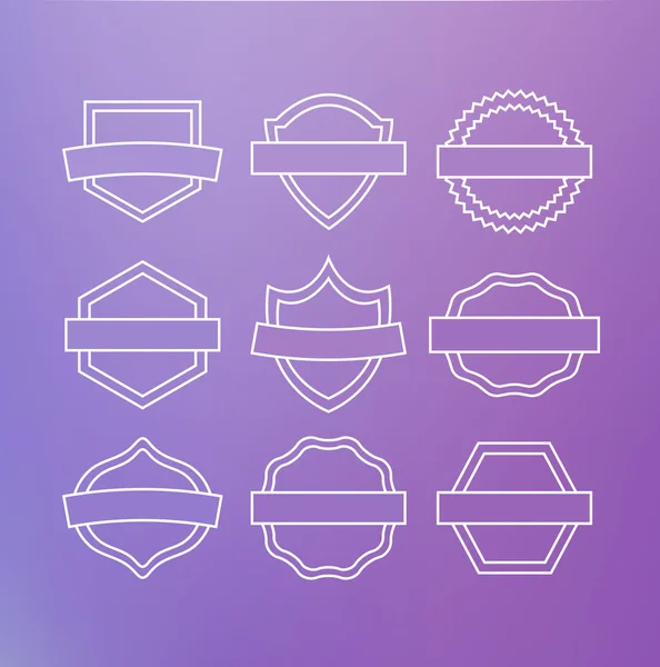 Lineaire emblemen — Stockvector