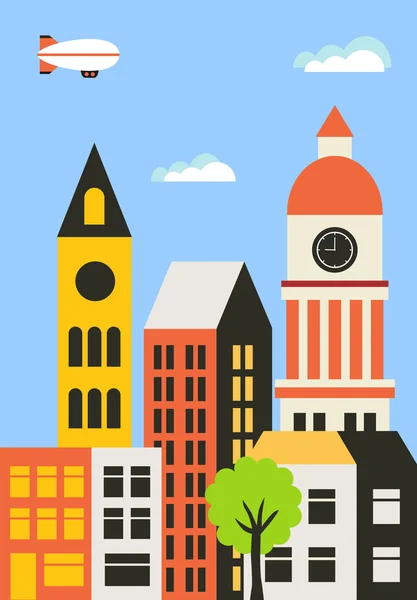 Fondo de la ciudad — Vector de stock