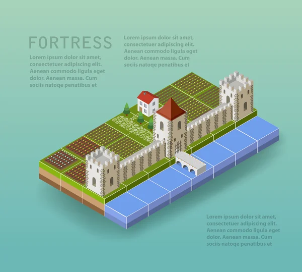 La fortaleza — Vector de stock