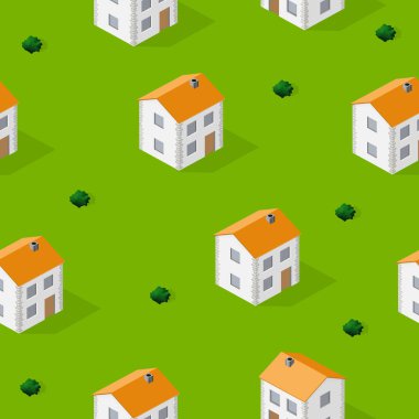 Evin izometrik desenli, arka planda yinelenen.