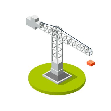 İzometrik vinç sanayi bina inşaatı