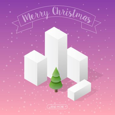 Kar yağışlı kış tatilinde kar, Noel ağacını kaplamıştı.