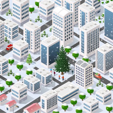 Kar yağışlı kış tatilinde kar, Noel ağacını kaplamıştı.