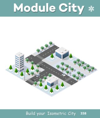 Manzara Noel illüstrasyon kavramı kutlama tasarlamak sunum şenlikli şehir