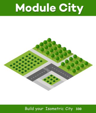 Isometric 3 boyutlu ağaçlar orman doğası doğa doğa doğa doğa doğa tasarımı için beyaz arka plan. İllüstrasyon izole. Şehir haritaları, oyunlar ve kasabanız için simgeler