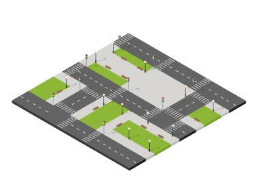 Şehir manzarası, şehir merkezinden caddelerin kesiştiği karayolu kavşağının manzarası.