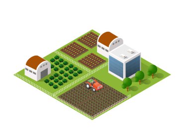 Modül blok şehir şehir şehir manzarası yapı elementleri sokak peyzajı 3d illüstrasyon