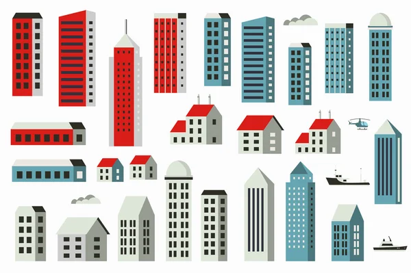 城市建筑设置 — 图库矢量图片