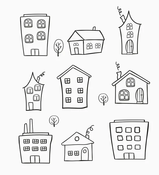 Sketches of houses — Stock Vector